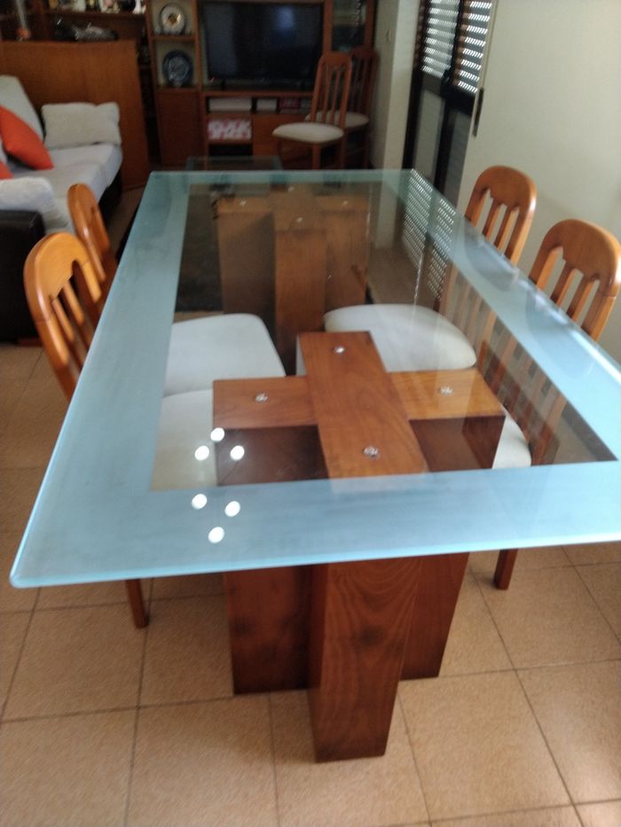 Mesa sala em vidro