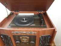 Radio Elta retro z gramofonem, magnetofonem, odtwarzaczem CD