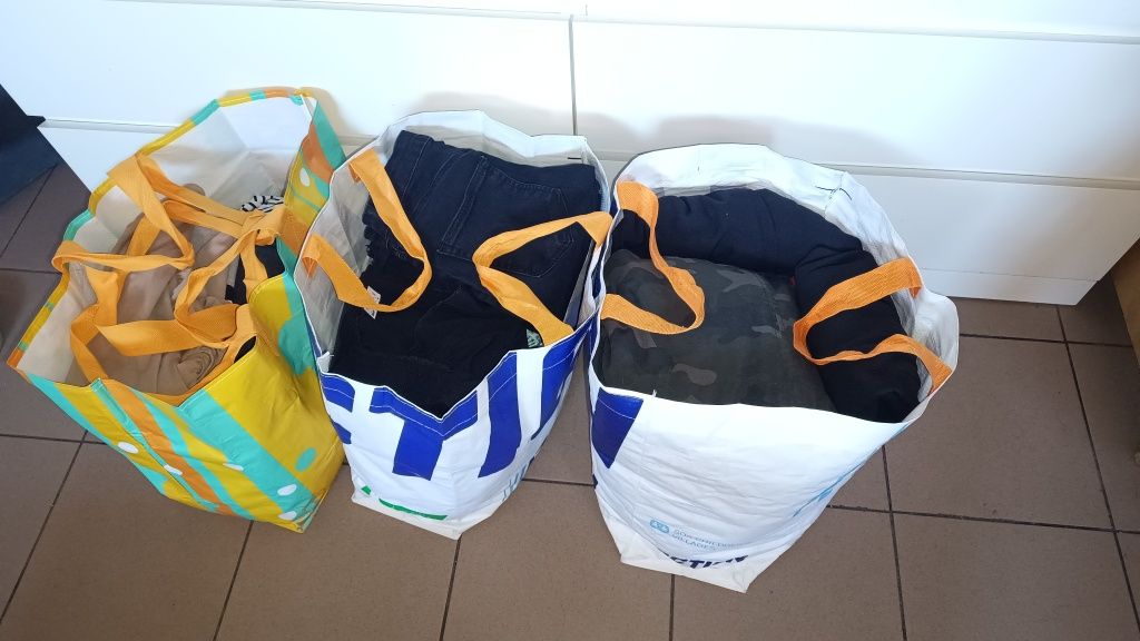 3 duże torby ubrań - w super cenie