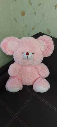Розовый плюшевый мишка мышка мягкая игрушка 50 см