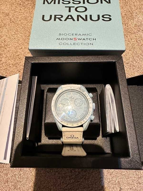 Omega x Swatch Zegarek SO33L100 Uranus - Kosmiczny GPS Tracking 2024