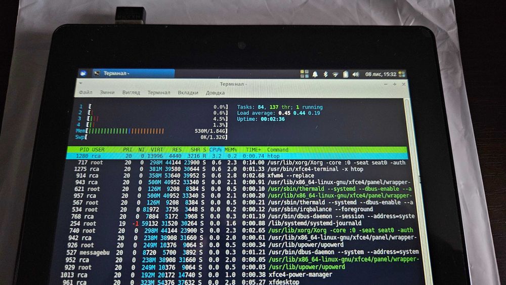 Планшет RCA Cambio W101 SA23 (Intel Atom x86) на Linux Xubuntu 20
