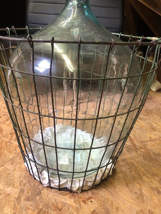 Butla gąsior do wina 50 l.z koszem