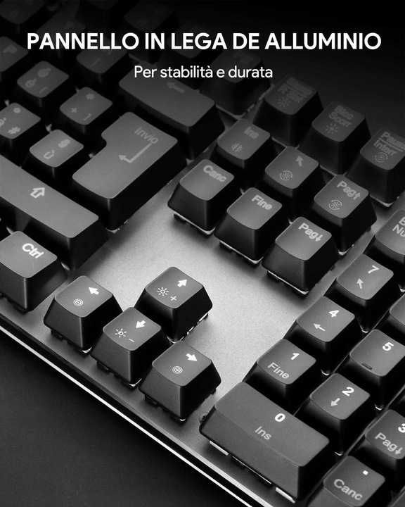 AUKEY Klawiatura gamingowa mechaniczna QWERTY TKL dla graczy RGB [2382