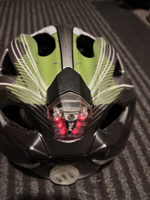 Kask rowerowy Crivit, 50-56, lampka