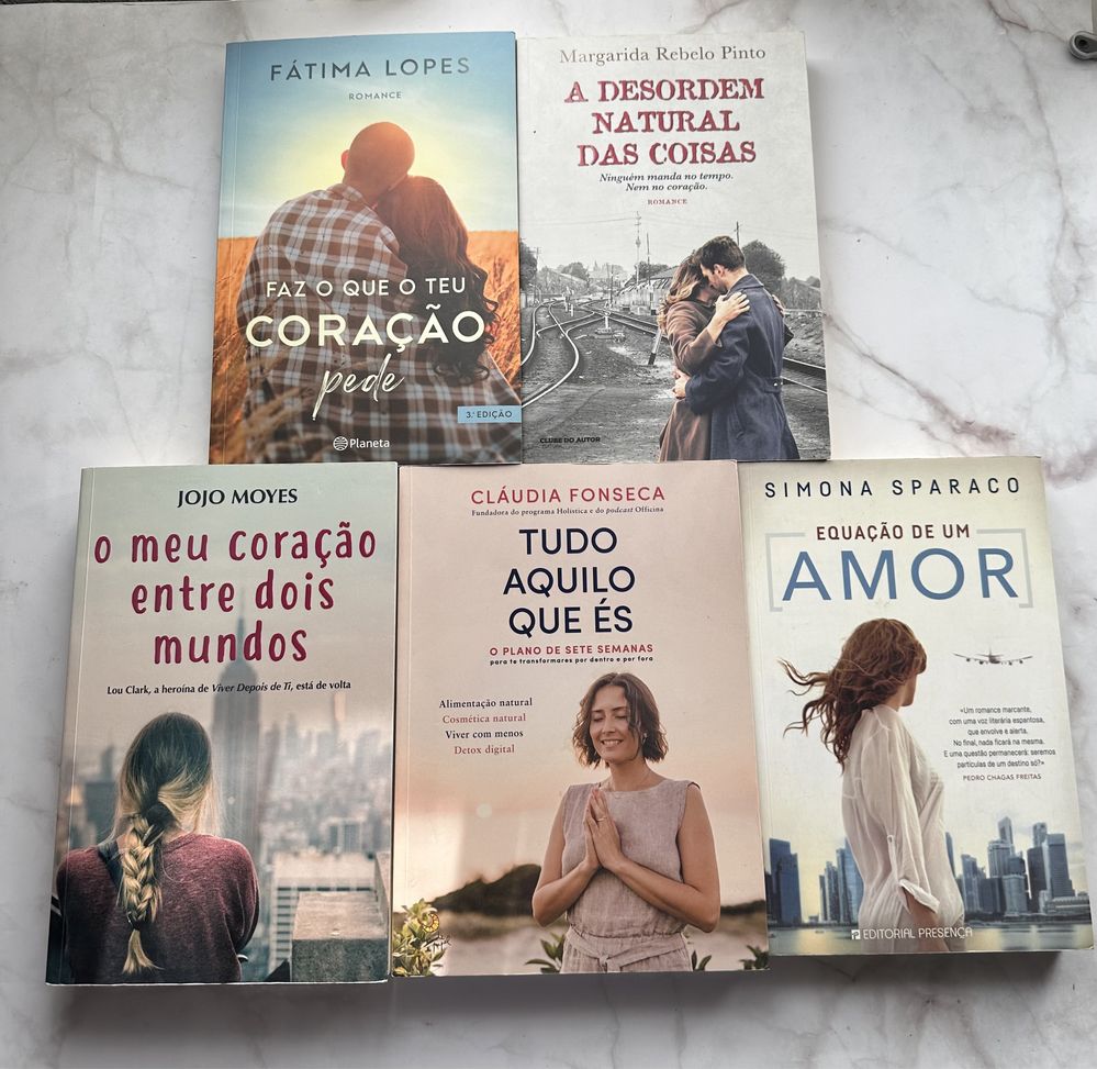 Livros variados, como NOVOS (5 euros cada um)