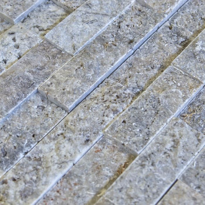 Panel kamienny trawertyn Silver Ash łupany 61x15Kamień Elewacyjny
