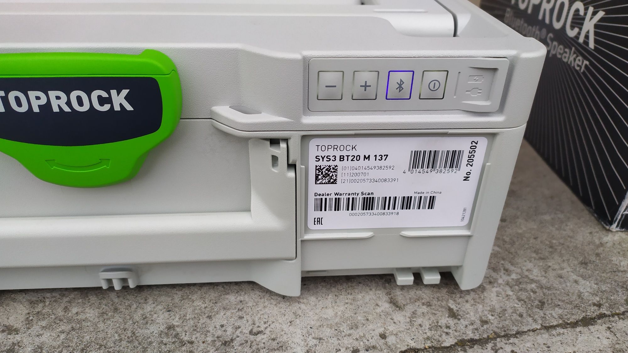 Głośnik bluetooth systainer systener festool top rock