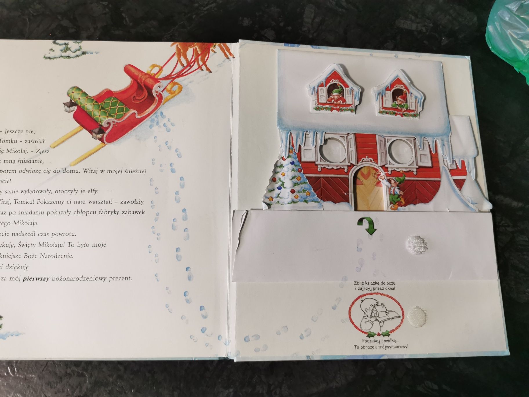 Baśniowa książeczka trójwymiarowa prezent dla świętego Mikołaja kubick