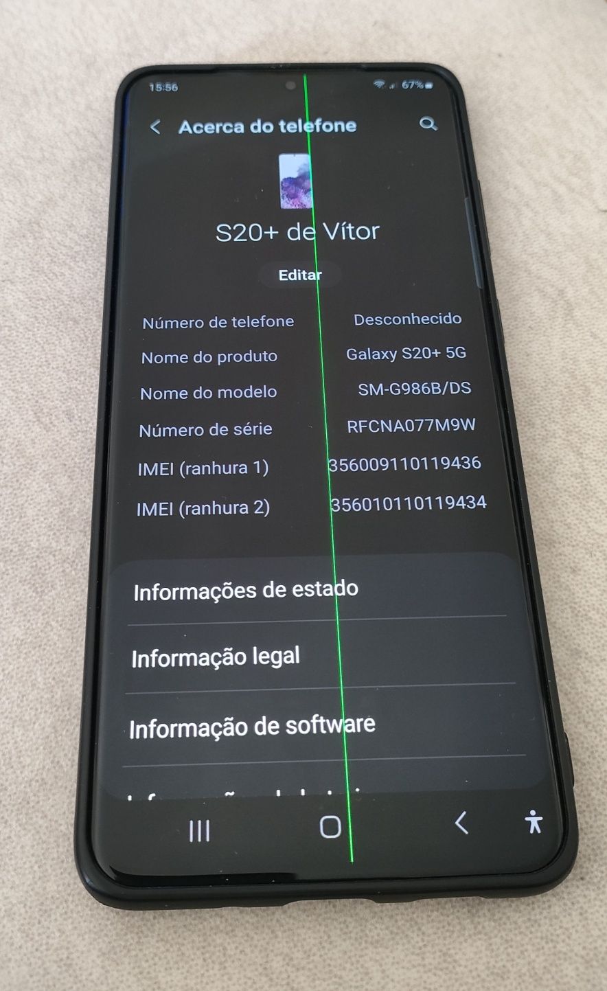 Smartphone Samsung S20+ 5G  12gb ram / 128gb memória interna