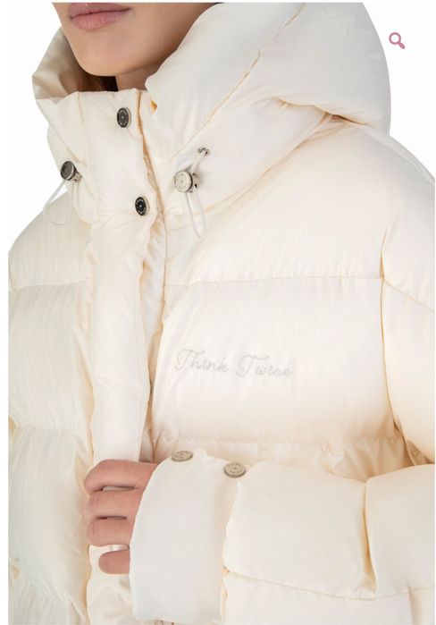 Пуховик молочний THINK TWICE