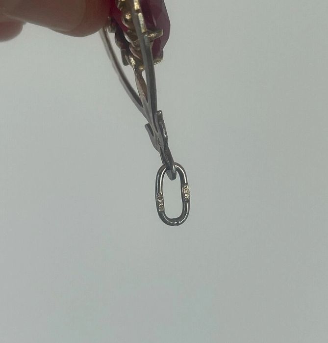 Антикварний кулон СРСР зі срібла 875 проби та позолотою