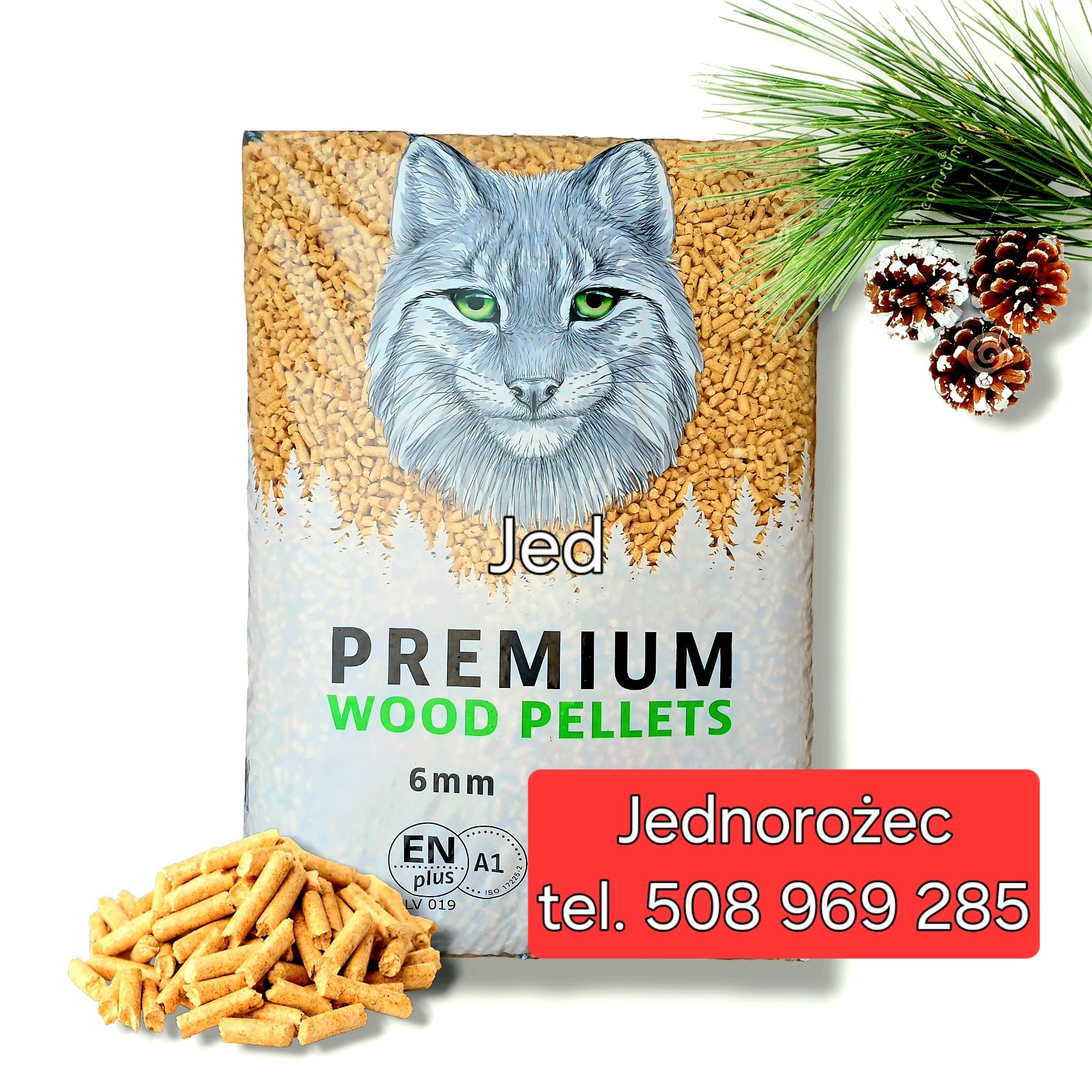 Pellet Ryś certyfikat ENplus A1 pelet