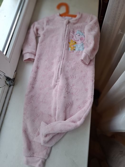 Флісовий ромпер, тепла піджама, теплий чоловічок, пепа