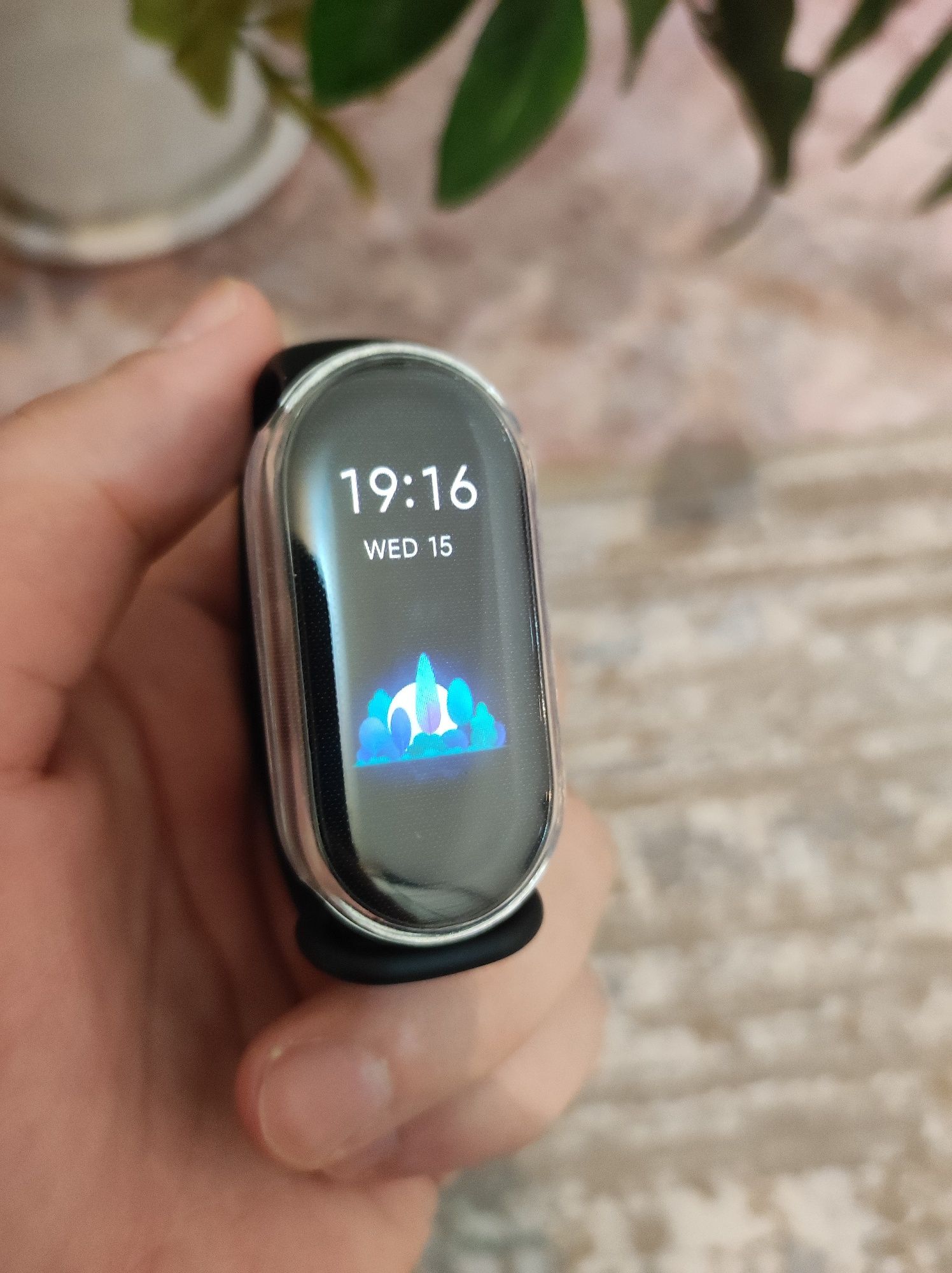 Новинка.Защитный чехол-бампер на Xiaomi Mi Band 8.Черный