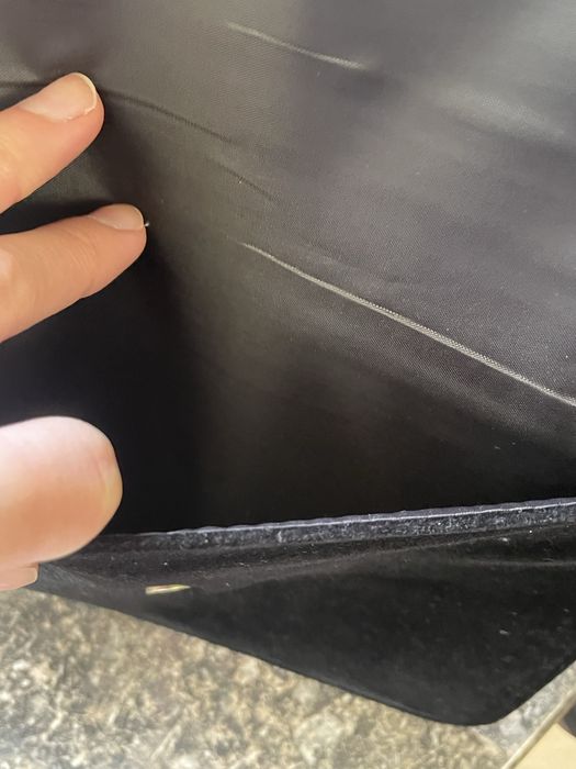 Клатч marc jacobs черный велюровый клатч