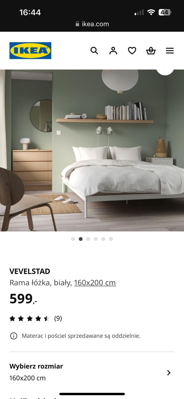 Łóżko ikea 160 x 200