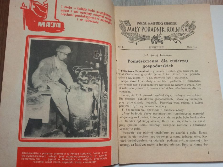 Mały poradnik rolnika Nr.8 1954r