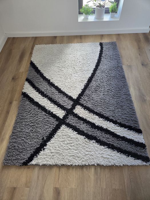 Tapete Hall Entrada 120 x 160 cm branco/cinza
