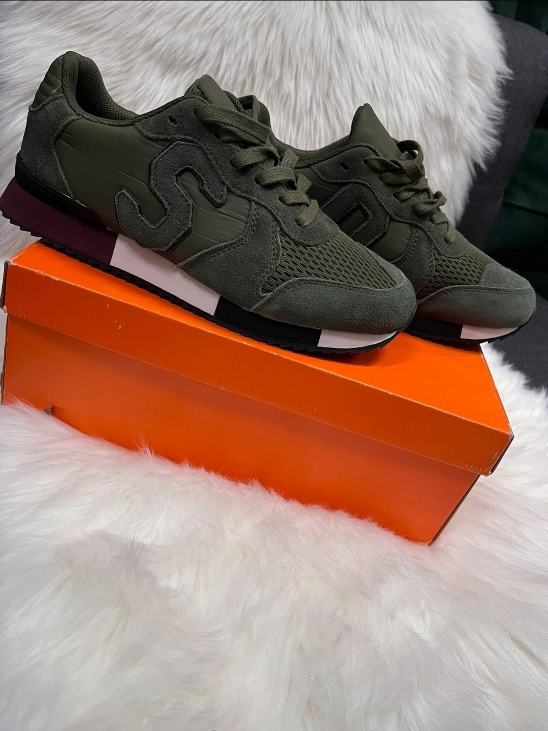 Buty Superdry Retro Runner Khaki r.41