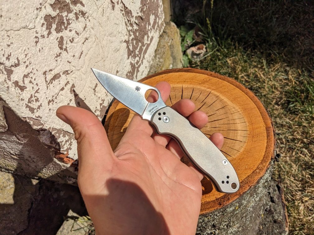 Найкращій подарунок чоловіку! Spyderco Para 3 C223 Titanium, сталь D2
