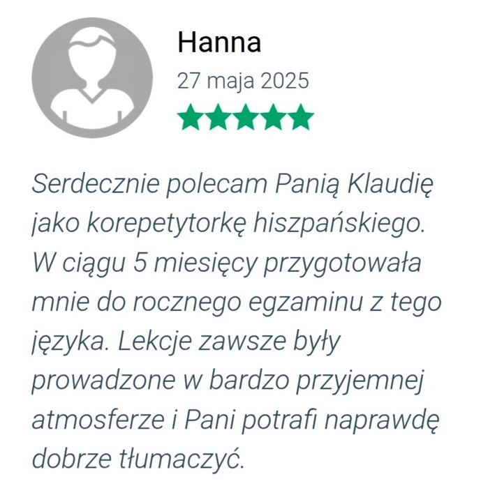 Korepetycje, lekcje i kursy z języka hiszpańskiego [online) 60-80 zł