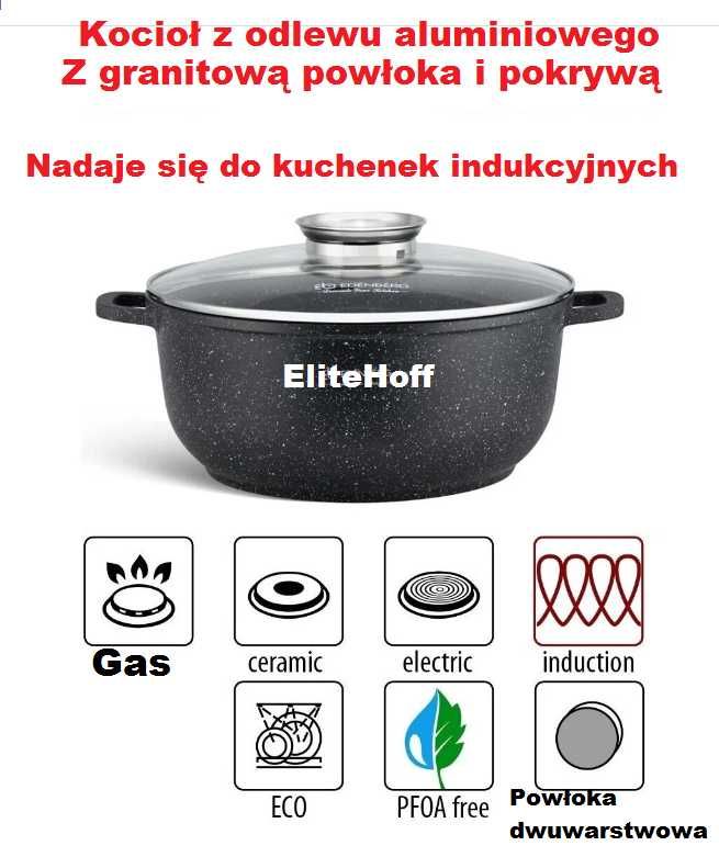 Garnki Zestaw 4 garnków marmur 1,6l 2,6l 4,6l 6,7l