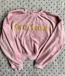 Różowa bluza welurowa welur Juicy Couture złoty napis r. 8/9