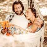 Hamak boho dwuosobowy z frędzlami  K23