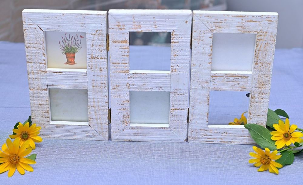 Drewniana rama w stylu prowansalskim