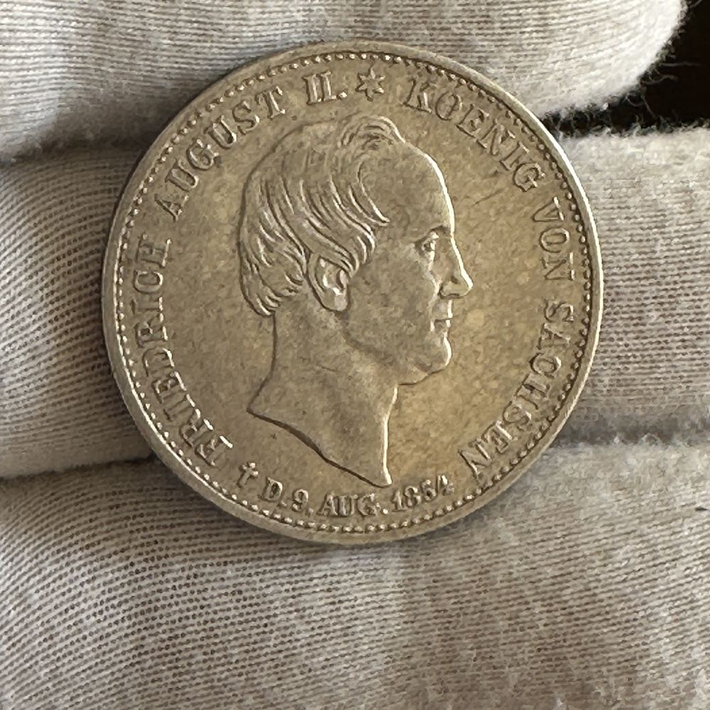 1 Talar Sachsen 1854 srebro