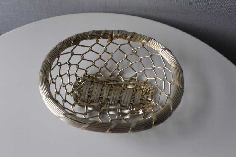 Корзинка, хлебница, латунь, бронза, Германия