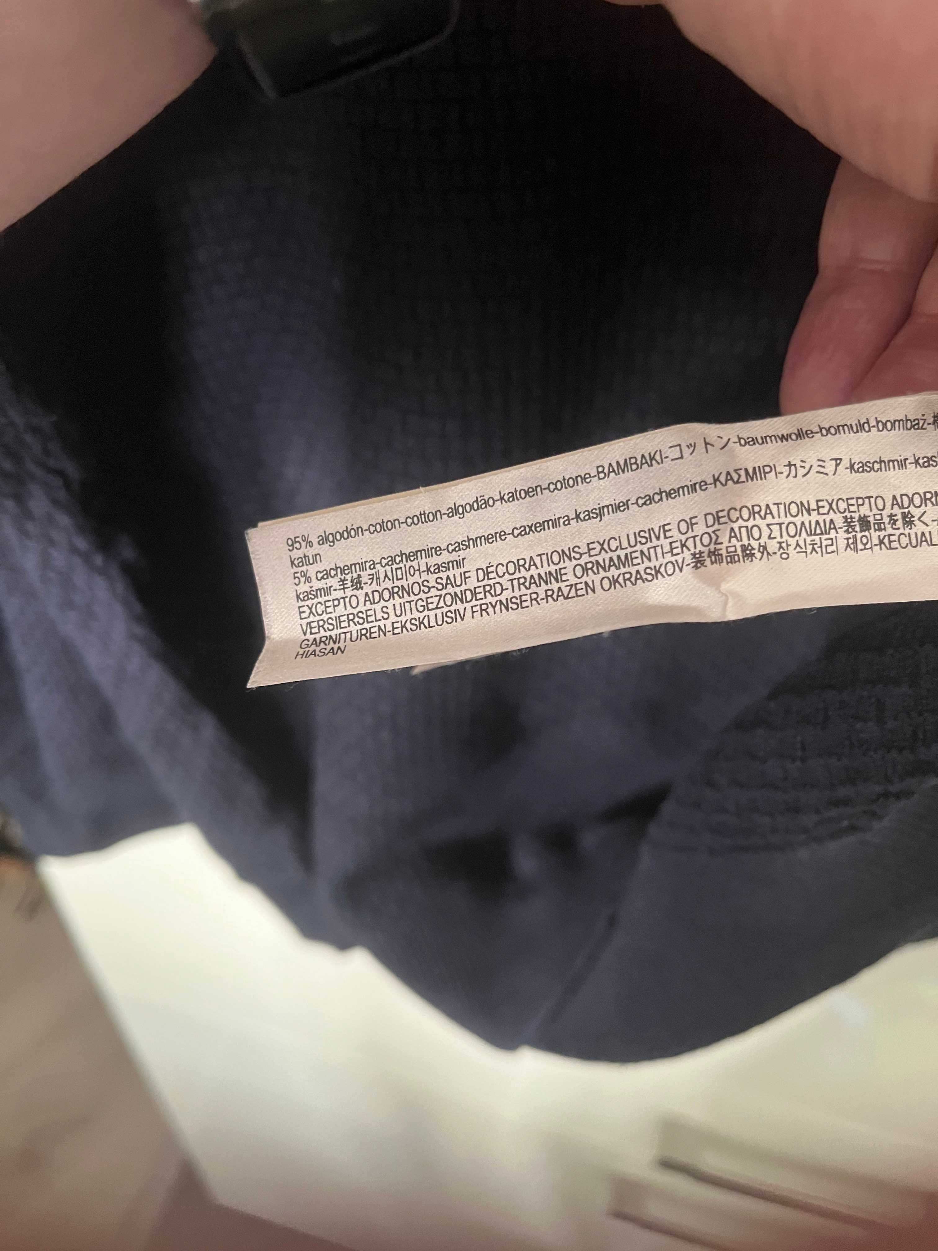 Rozpinany sweter Massimo Dutti 185/108 XL granatowy