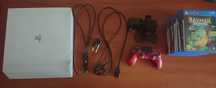 PlayStation 4 Pro 1TB + 1 pad + 12 gier + kable + stacja ładowania