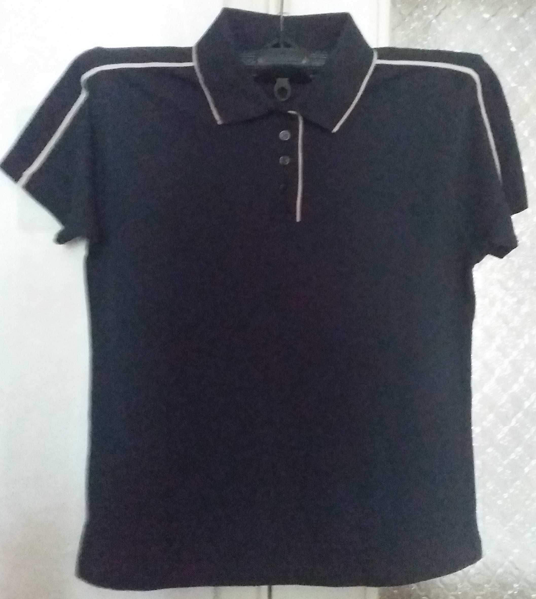 Женская новая черная футболка поло HOLLISTER р.М (50-52) 160грн