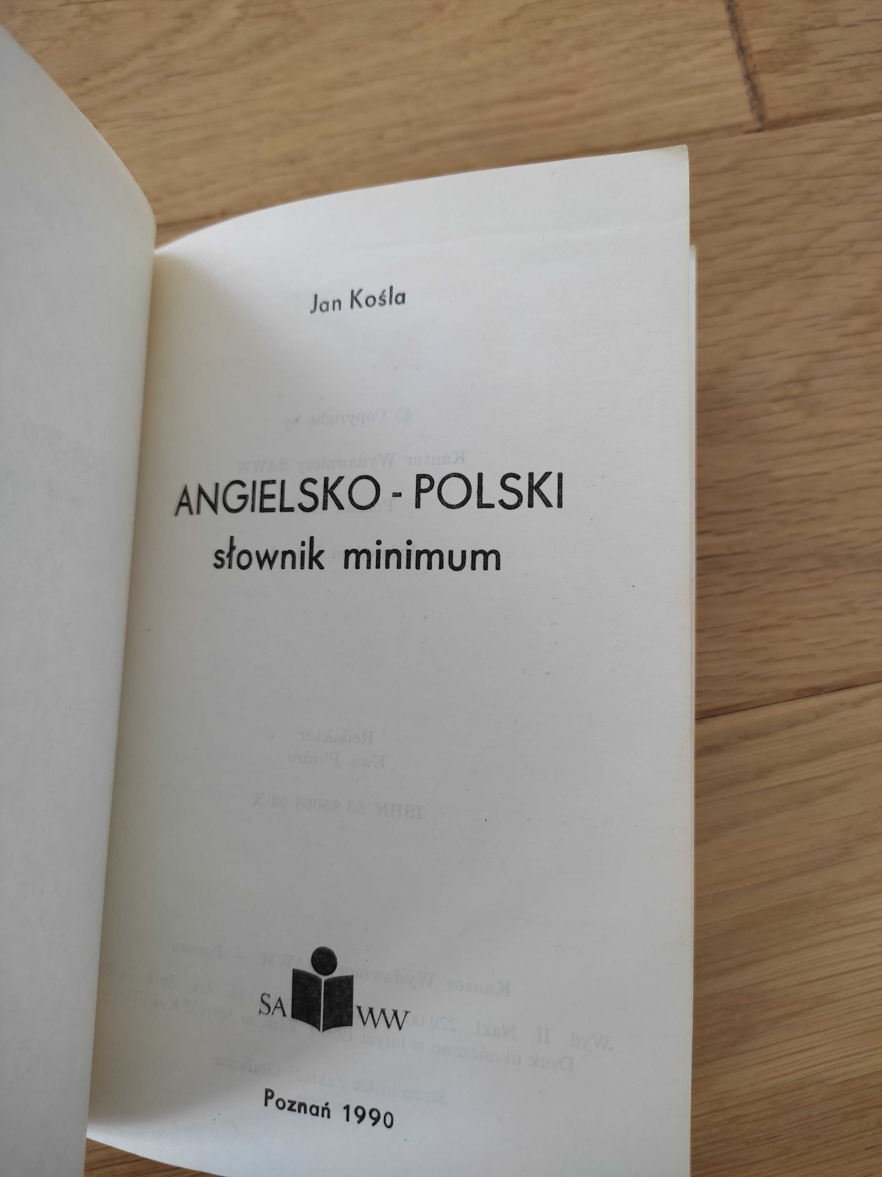 słownik angielsko - polski słownik minimum