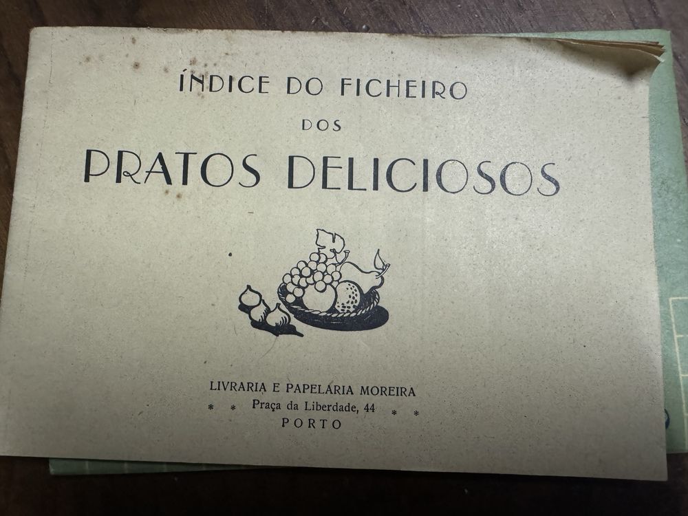 Caixa com receitas antigas