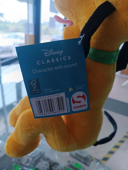 Novidade:Peluche Disney Pluto 30cm com som