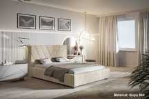 Łóżka Łóżko tapicerowane bed KLEO 160x200 180x200 stelaż + pojemnik