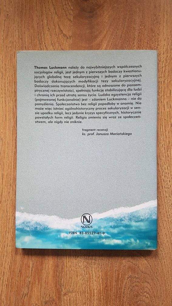 Niewidzialna religia, Thomas Luckmann, wyd. NOMOS 1996 - UNIKAT