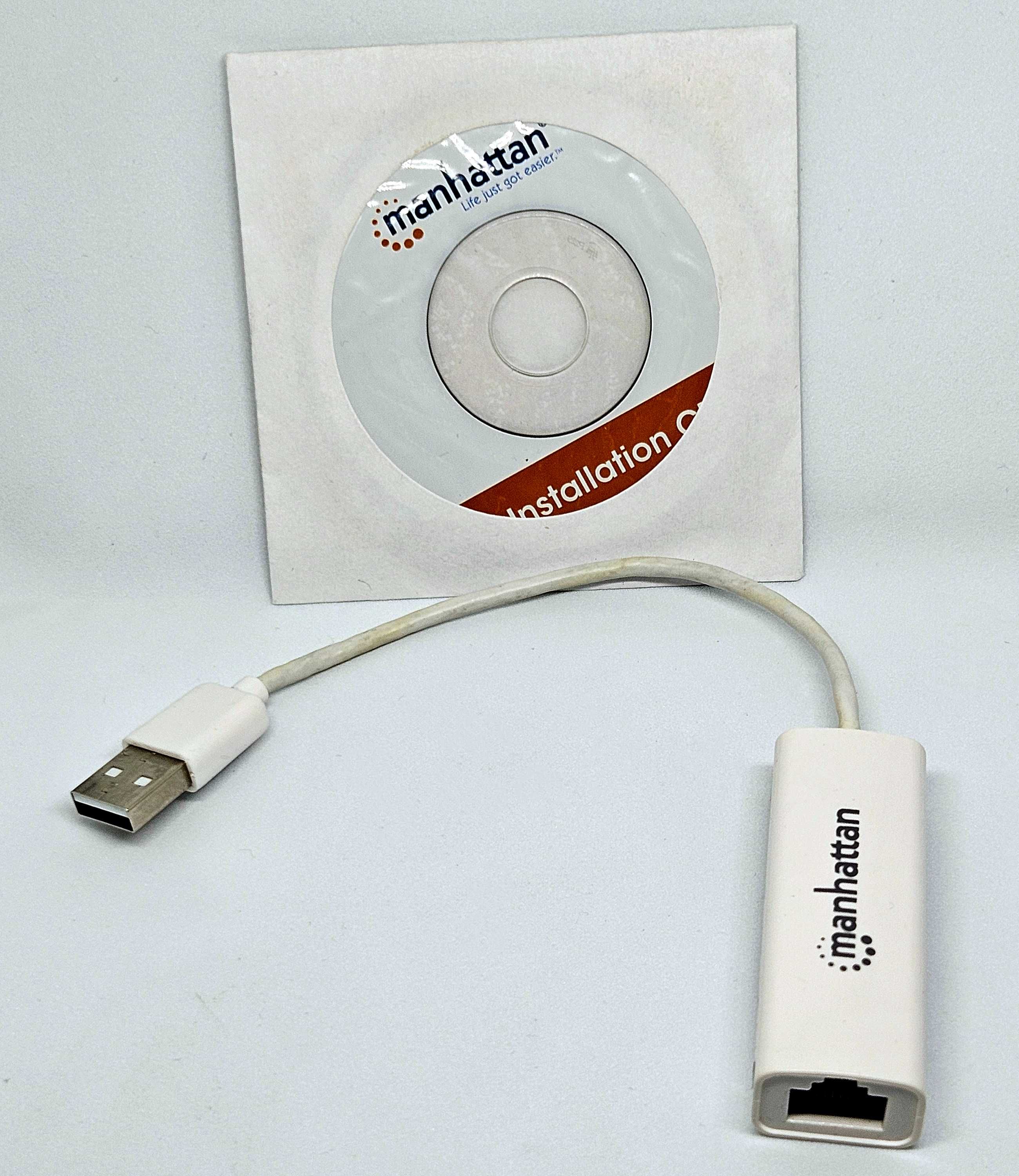Переходник сетевой Manhattan USB 2.0 AM - Ethernet