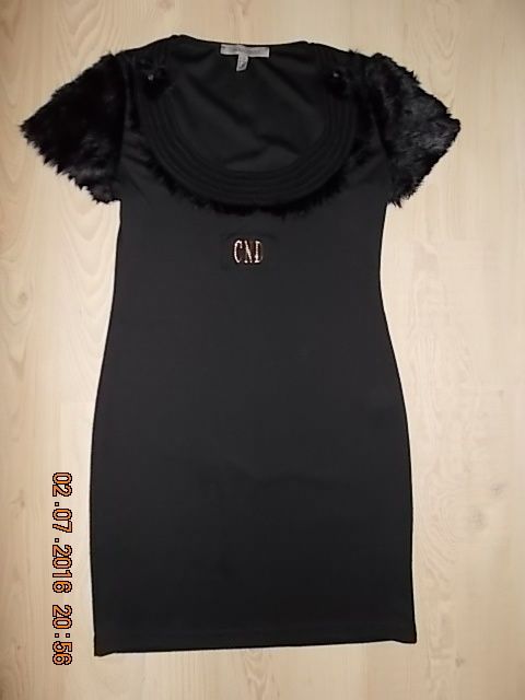 Черное короткое вечернее коктейльное платье р. S-M