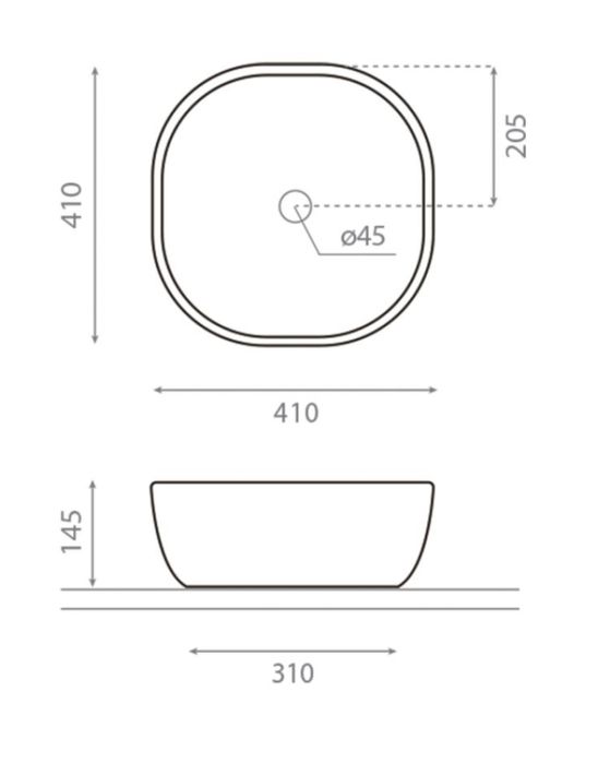 Lavatório de pousar moderno