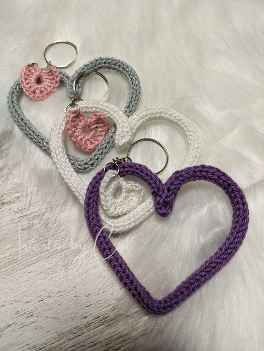 Porta-chaves em tricotin