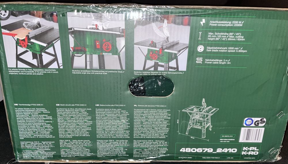 Piła stołowa Parkside nowa PTKS 2200 A1
