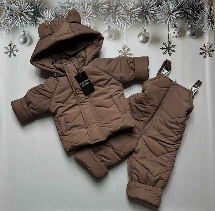 Дитячий зимовий комбінезон хлопчику дівчинці, зимовий костюм дитячий