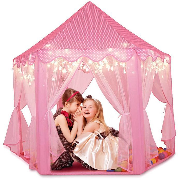 Namiot Dla Dzieci Pałac do Domu Ogrodu Różowy + LED Y137RL