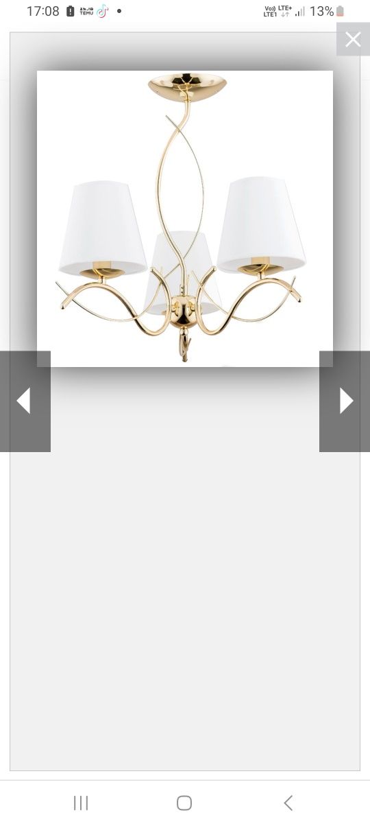 Lampa wisząca na 3 żarówki