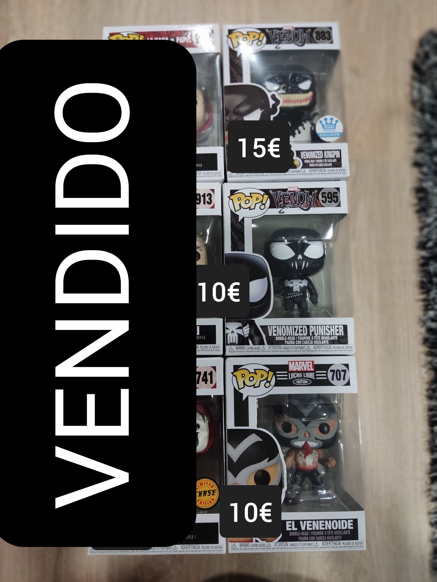 Funko pops variados. Casa de papel, marvel