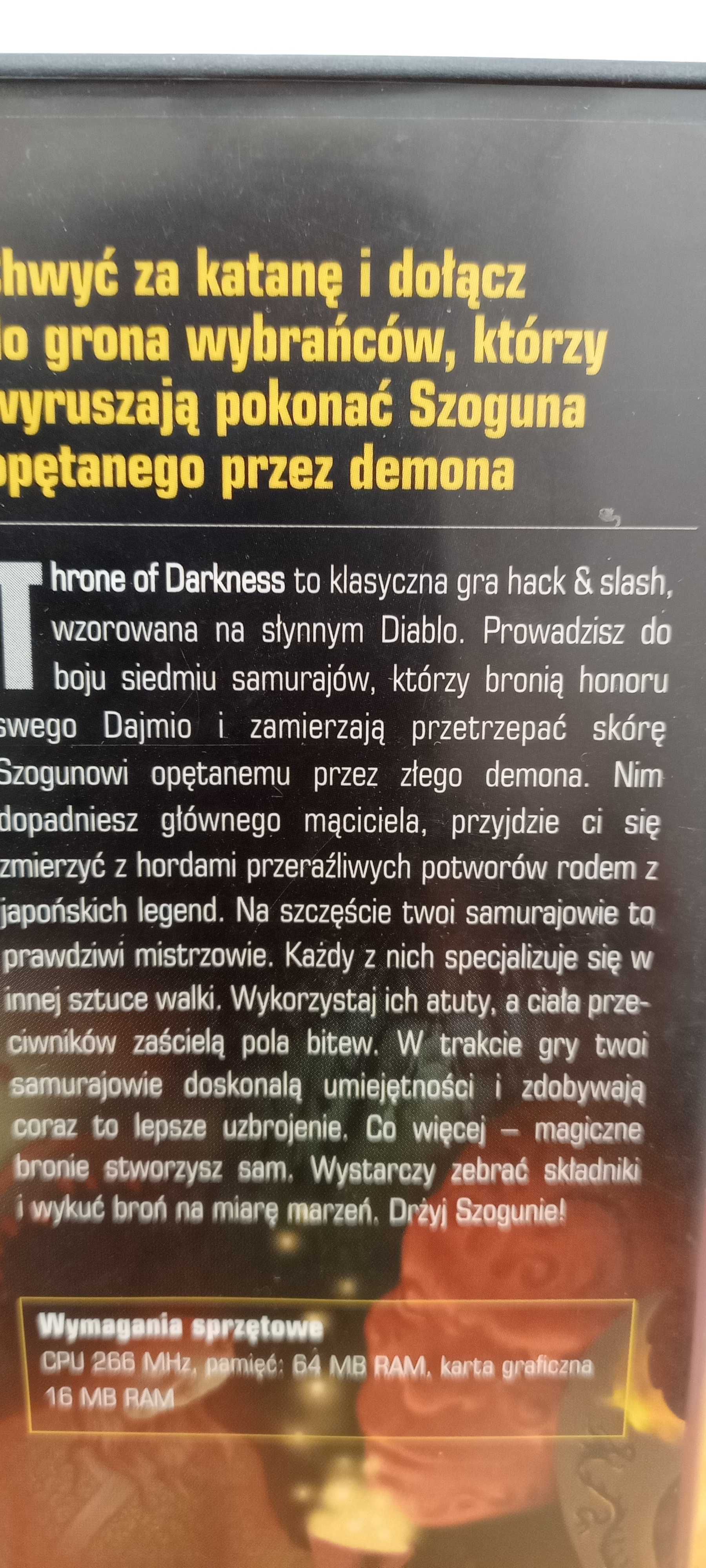 "Throne of Darkness" - gra 2 x PC